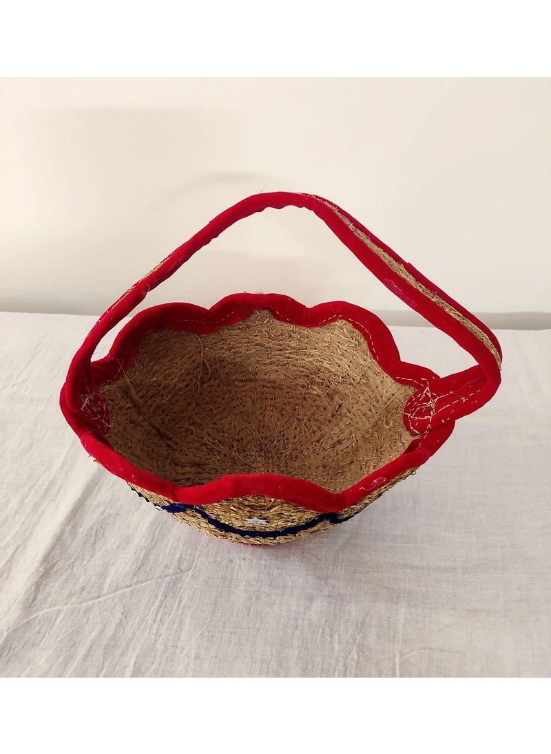 Generic Pujacelebrations Vetiver Pooja Basket Butti It is Made up of Vetiver Rootkhus Root A Hand Made Product Bio Degradable and Long Lasting Model USR 32  - Image 2