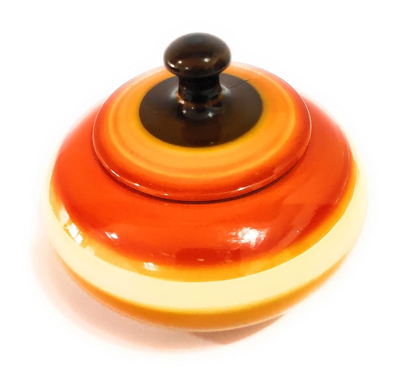 Anuradha Anuradha Wooden Decorations Showpiece Round Kumkum Ring Box Multicolour XSmall 5x5x7 cm - Image 1