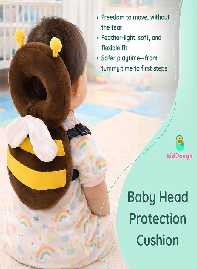 KidDough Bee Shape Head Protector, Cushioned Backpack for Babies | 6 Months - 36 Months | Lightweight (Brown Bee) (Brown Bee) - Image 5