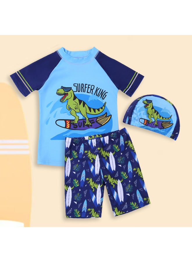 New Children's Swimwear Boys Split Cartoon Cute Boys Summer Sun Protection Small And Medium-sized Children's Surf Vacation Swimwear Batch