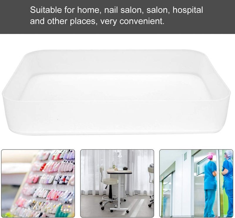Nail Art Storage Box, 1.7x10.4x7.0in Nail Container Case Portable Transparent Makeup Organizer Holder for NailTools Makeup Brushes - Image 4