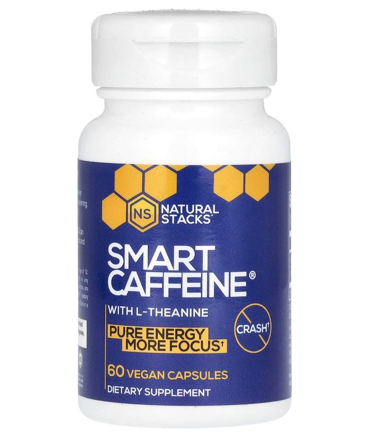 Natural Stacks Smart Caffeine With L-Theanine 60 Vegan Capsules