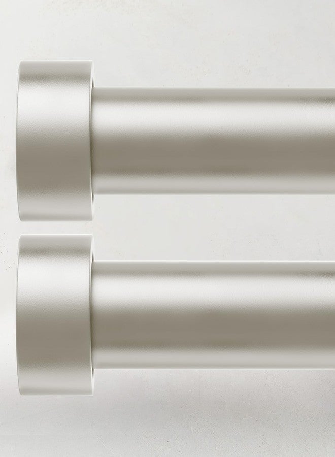 Time Forest 2 Pack Curtain Rods for Windows 48 to 84 Inch(4-7ft), 1 Inch Brushed Nickel Curtain Rods Set, Adjustable Heavy Duty Curtain Rod, Curtain Rods for Bedroom Living Room, Drapery Rods, Size 32"- 90" - Image 1