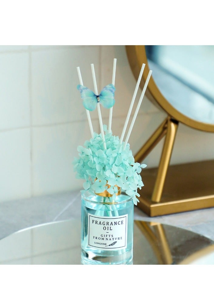 LONGFINE Freesia Scented 120ml Flower Reed Diffuser Set Scent Diffuser With Sticks Home Fragrance Flower Diffuser For Home Office Bathroom Shelf  - Image 1
