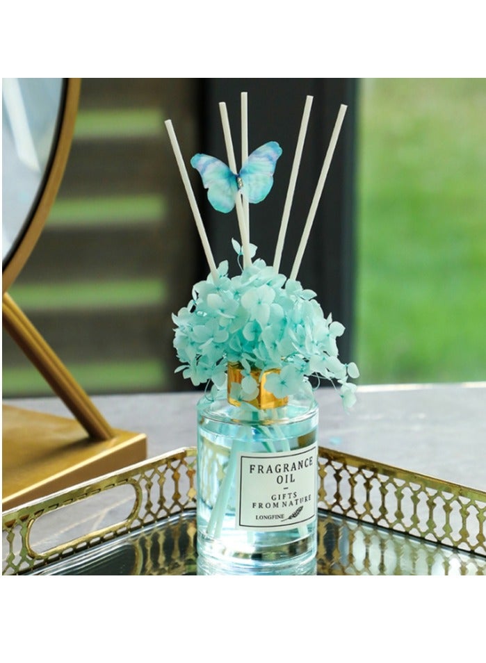 LONGFINE Freesia Scented 120ml Flower Reed Diffuser Set Scent Diffuser With Sticks Home Fragrance Flower Diffuser For Home Office Bathroom Shelf  - Image 2