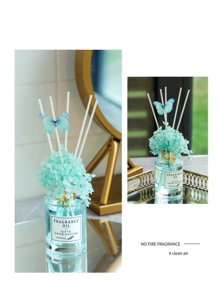 LONGFINE Freesia Scented 120ml Flower Reed Diffuser Set Scent Diffuser With Sticks Home Fragrance Flower Diffuser For Home Office Bathroom Shelf  - Image 3