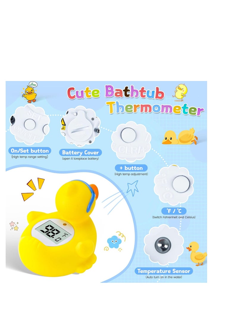 general Baby Bath Thermometer Duck – Color-Changing Infant Bathtub Thermometer with Auto Temperature Alert, Waterproof Floating Toy for Newborns & Toddlers - Image 4