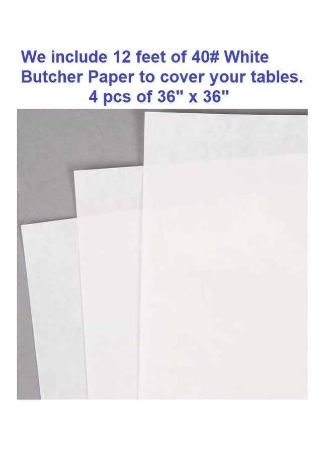 Oasis Supply, Crab Bib, Newspaper Placemats, Butcher Paper Table Cover & Wet Wipe Bundle - 25 Disposable Bibs, Placemats, & Moist Towelettes for Crawfish Boil, Seafood Fest, or Crab Bakes - Image 4