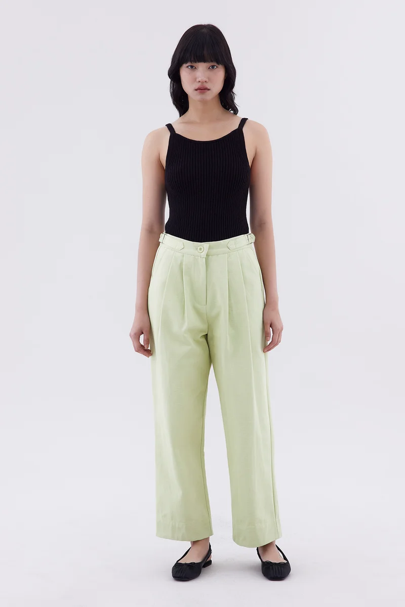 The Editor's Market Henril High-Rise Pleated Pants