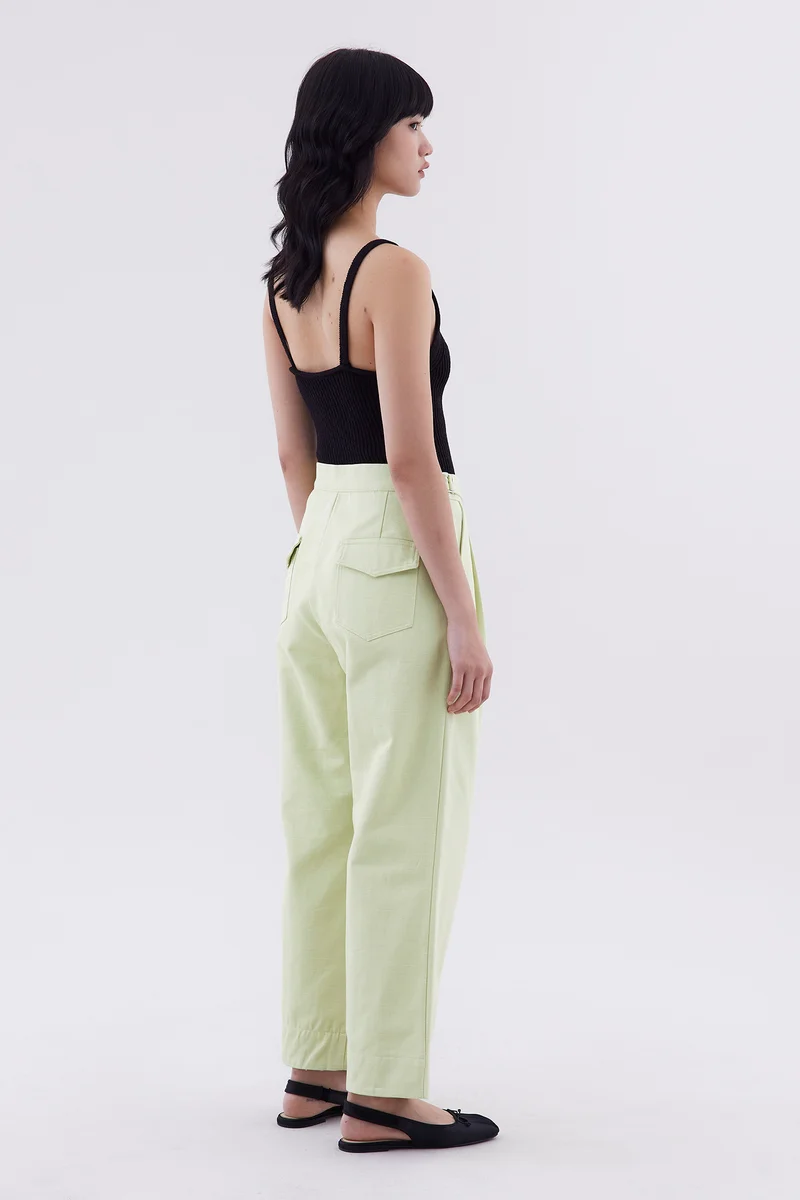 The Editor's Market Henril High-Rise Pleated Pants