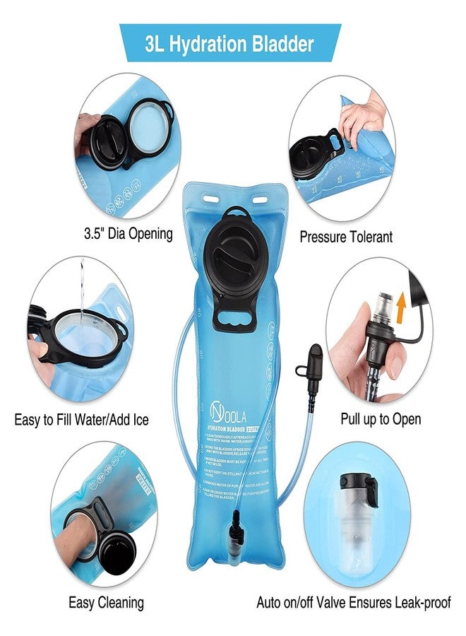 NOOLA Hydration Backpack with 3L TPU Water Bladder, Tactical Molle Water Backpack for Men Women, Hydration Pack for Hiking, Biking, Running and Climbing ,Grey - Image 2