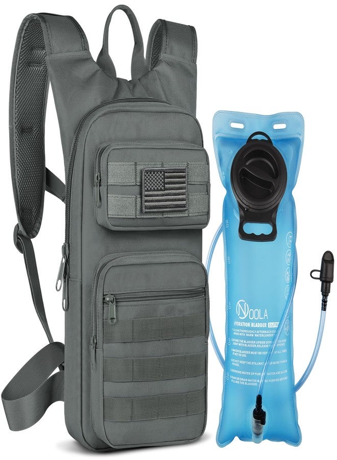 NOOLA Hydration Backpack with 3L TPU Water Bladder, Tactical Molle Water Backpack for Men Women, Hydration Pack for Hiking, Biking, Running and Climbing ,Grey - Image 1