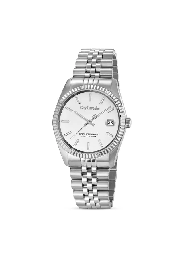 غاي لاروش Anthony Stainless Steel Bracelet Analog Watch for Men, 40.5mm