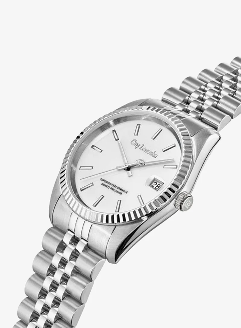 غاي لاروش Anthony Stainless Steel Bracelet Analog Watch for Men, 40.5mm