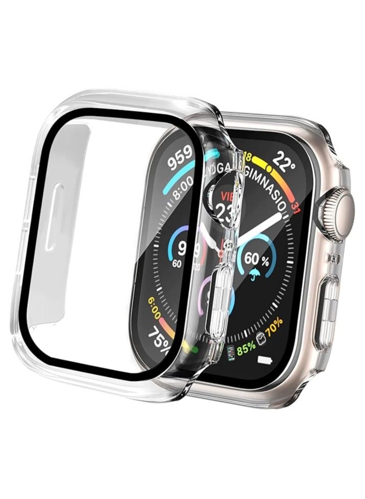 Protective Case Cover With Tempered Glass Screen Protector For 41mm Apple Watch Series