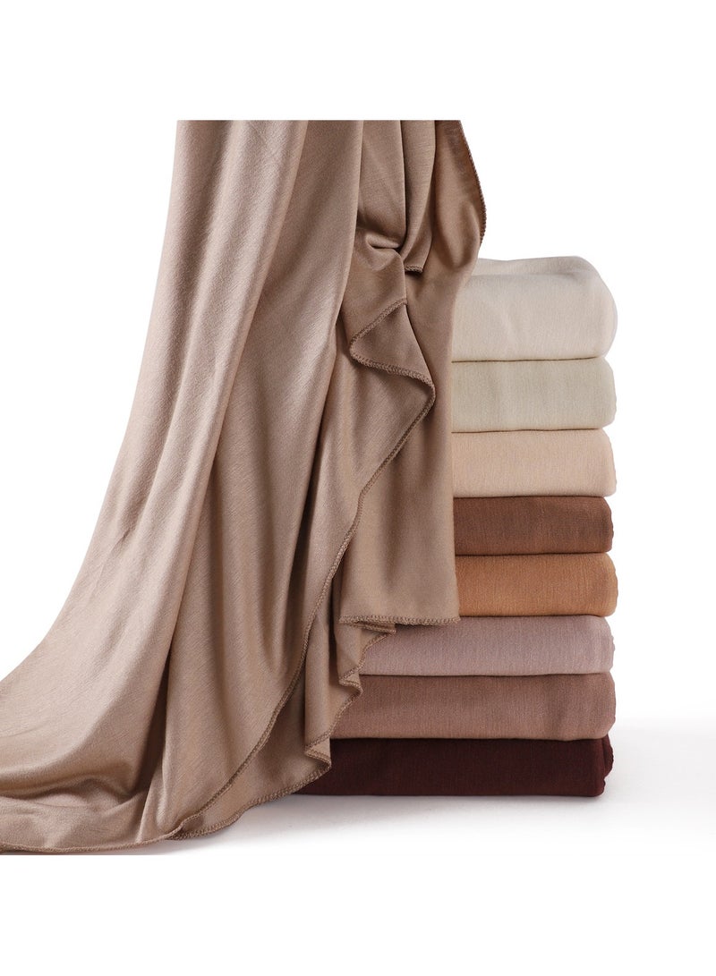 AINA 12 Pcs Jersey Shawl Hijab Set for Women | Soft Stretch Fabric | Non-Slip, Breathelable, Pastel Color Hijabs | Everyday Lightweight Headscarf Combo  - Image 1
