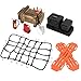 GLOBACT 110 RC Crawler Accessories Storage Box Wood Box Luggage Net Fuel Box Shovel Fire Extinguisher Recovery Board for RC 110 Crawler Traxxas TRX4 Axial SCX10 Redcat Black - Image 3