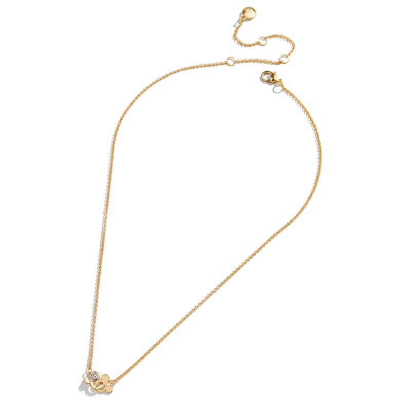 BaubleBar Mickey Mouse & Minnie Mouse Disney Better Half Necklace - Clear/Gold - Image 2