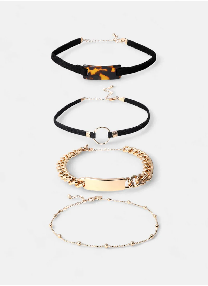 SOHI Contemporary Layered Necklace