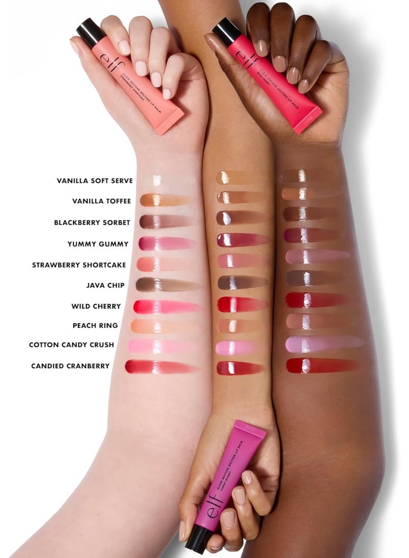 elf e.l.f. Glow Reviver Melting Lip Balm – Hydrating Tinted Vegan Lip Balm for Glossy Finish & Soft, Supple Lips, Cruelty-Free, Wild Cherry - Image 5