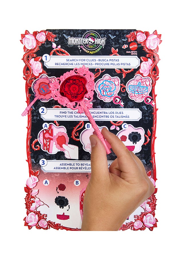 MONSTER HIGH Garden Mysteries Draculaura with Reveal Closet & 19+ Tea Party Surprises like Clothes, Skulltimate Secrets Doll & Accessories Set - Image 3