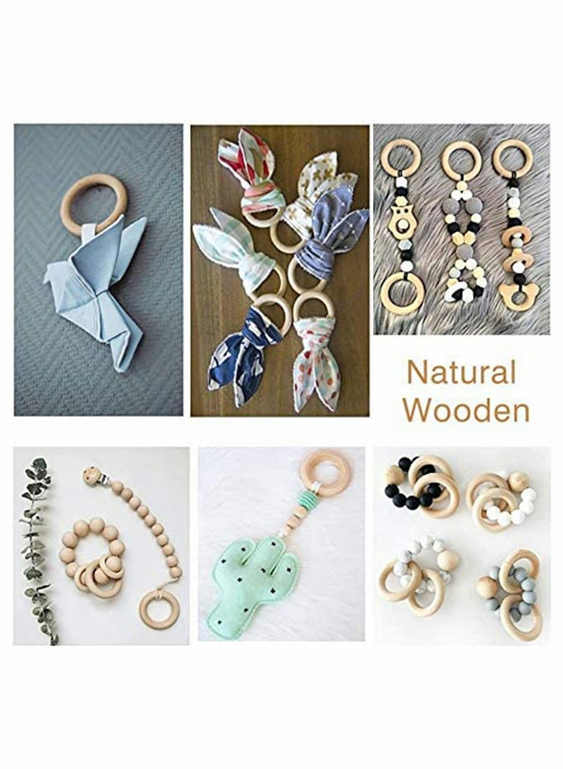 Natural Wood Loop Ring Pendant Connector, Smooth Wood Circles Without Paint for Crafts, Home, Ring Pendant, DIY Connectors, Jewelry Making Accessory, 20 Pcs, 5.5cm x 10mm - Image 5