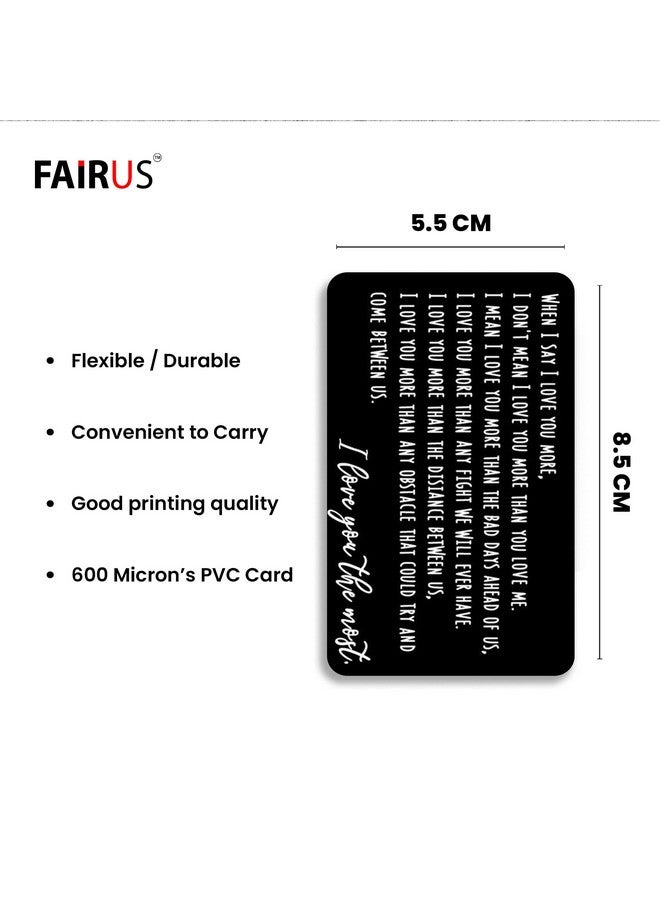 Fairus Wallet Card - CUSTOMIZED - Your Message for Memories or Reminder Best Keepsake For Husband Wallet - Sturdy Card - Image 3