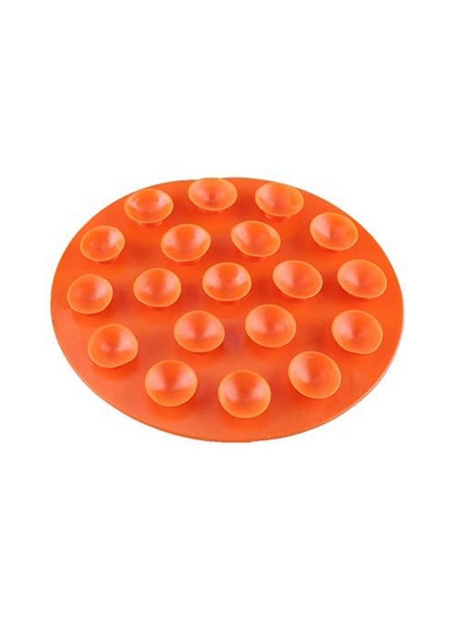 GLOGLOW (Pack of 2) Creative Children's Tableware Sucker Baby Kids Magic Suction Mat Portable Double-Sided Suckers Anti-Slip Plate Bowl Cutlery Placemat(Orange) - Image 1