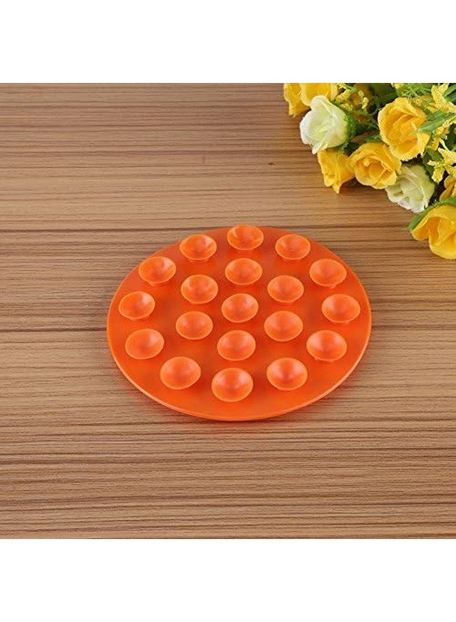 GLOGLOW (Pack of 2) Creative Children's Tableware Sucker Baby Kids Magic Suction Mat Portable Double-Sided Suckers Anti-Slip Plate Bowl Cutlery Placemat(Orange) - Image 4