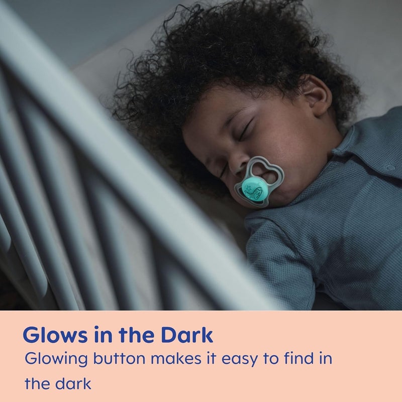 MAM Supreme Night Baby Pacifier, for Sensitive Skin, Patented, 2 Pack, 6-16 Months, Girl - Image 3