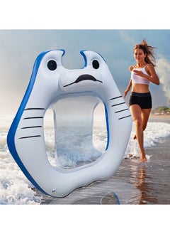 General Inflatable water manta ray floating chair luminous U-shaped sofa back reclining chair floating bed floating seat ring floating row  - Image 2