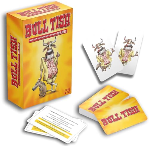 TDC Games Bull Tish The Fun Trivia Card Game Adult Party Games Fun Pop Culture Categories Travel Game Game Nights Witty Trivia Question Cards - Image 1