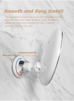 General 10X Magnifying Mirror with Light, 10x Magnification 3 Light Modes Makeup Mirror with Suction Cups , Lighted Mirror , Smooth and Easy Install ,360 Degree Swivel Joint.  - Image 4