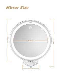 General 10X Magnifying Mirror with Light, 10x Magnification 3 Light Modes Makeup Mirror with Suction Cups , Lighted Mirror , Smooth and Easy Install ,360 Degree Swivel Joint.  - Image 5