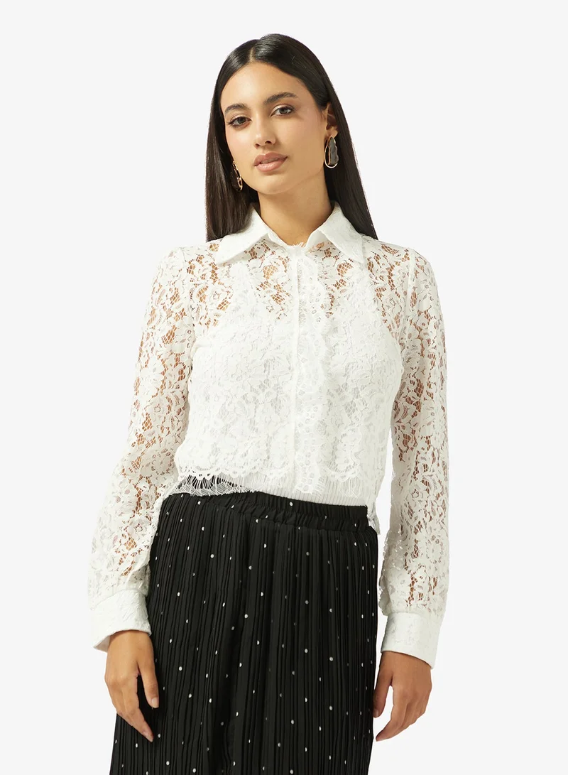Ella  Lace Shirt for Women | Best Price UAE