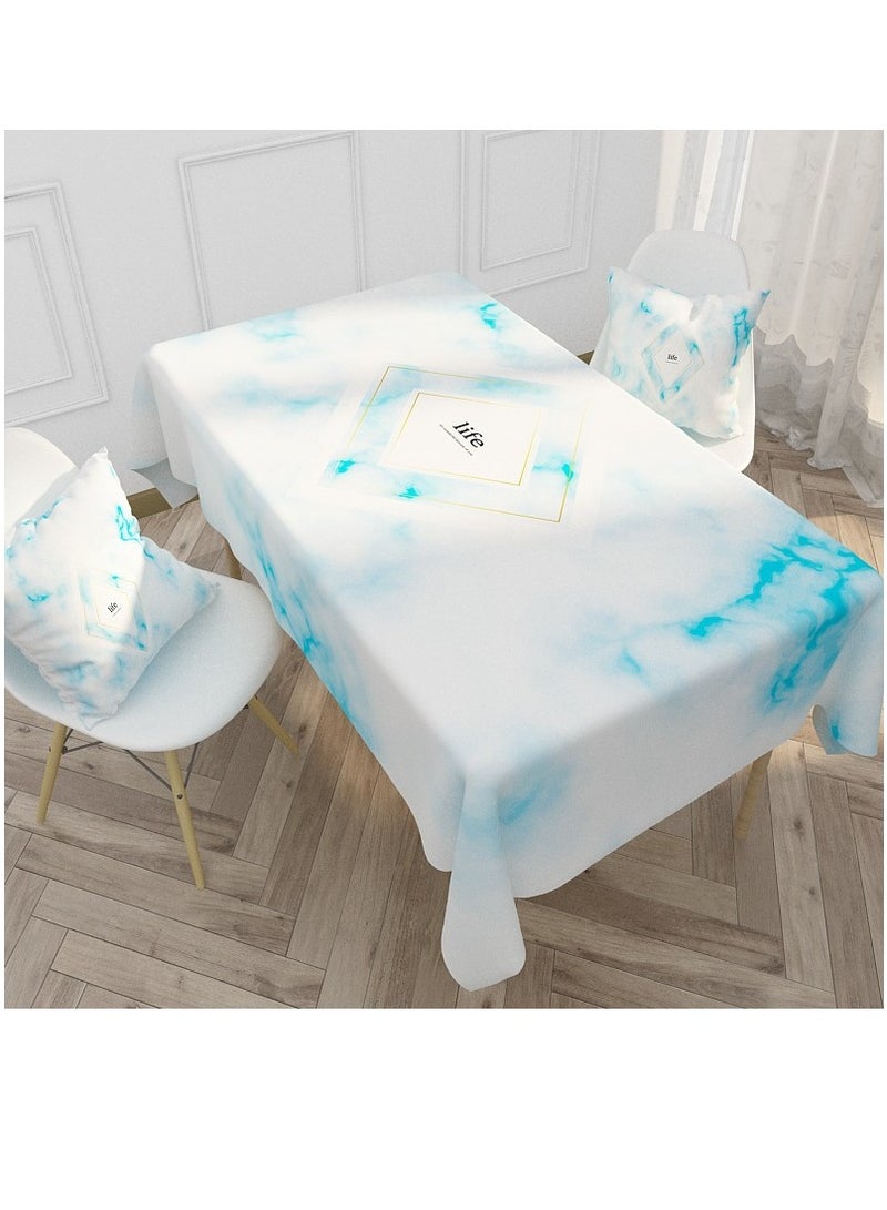1-Piece Printed Waterproof Cotton and Linen Tablecloth 140*180CM - Image 1