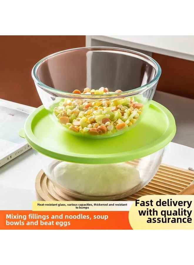 Extra-large Thickened Borosilicate And Basin With Lid Hair Basin Household Noodles Kneading Dough Deepening Transparent Bowl Kitchen Basin-Specifications:5800ml  Without Cap-Color:Transparent Borosilicate Glass Basin - Image 4