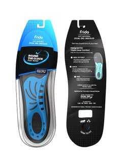 Frido Frido Dual Gel Heavy Duty Trimmable Insoles For Men & Women, Extra Comfort & Support, Anti-Sweat & Shock Absorbent Orthotic Insoles (Pack of 1 Pair)  - Image 1