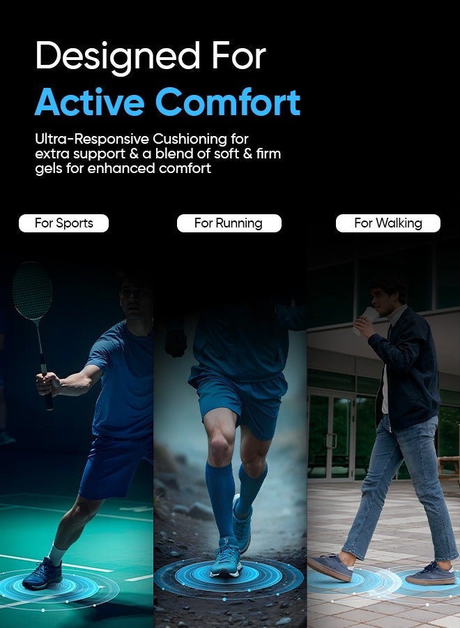 Frido Dual Gel Heavy Duty Trimmable Insoles For Men & Women, Extra Comfort & Support, Anti-Sweat & Shock Absorbent Orthotic Insoles (Pack of 1 Pair) - Image 5