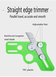 Excefore Edge Trimmer 2 Pieces Edge Trimming Knife Round and Straight Woodworking Veneer Cutter Edge Cutting Tool for Furniture Right Angle Round  - Image 5