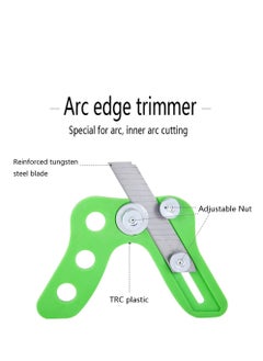Excefore Edge Trimmer 2 Pieces Edge Trimming Knife Round and Straight Woodworking Veneer Cutter Edge Cutting Tool for Furniture Right Angle Round  - Image 3