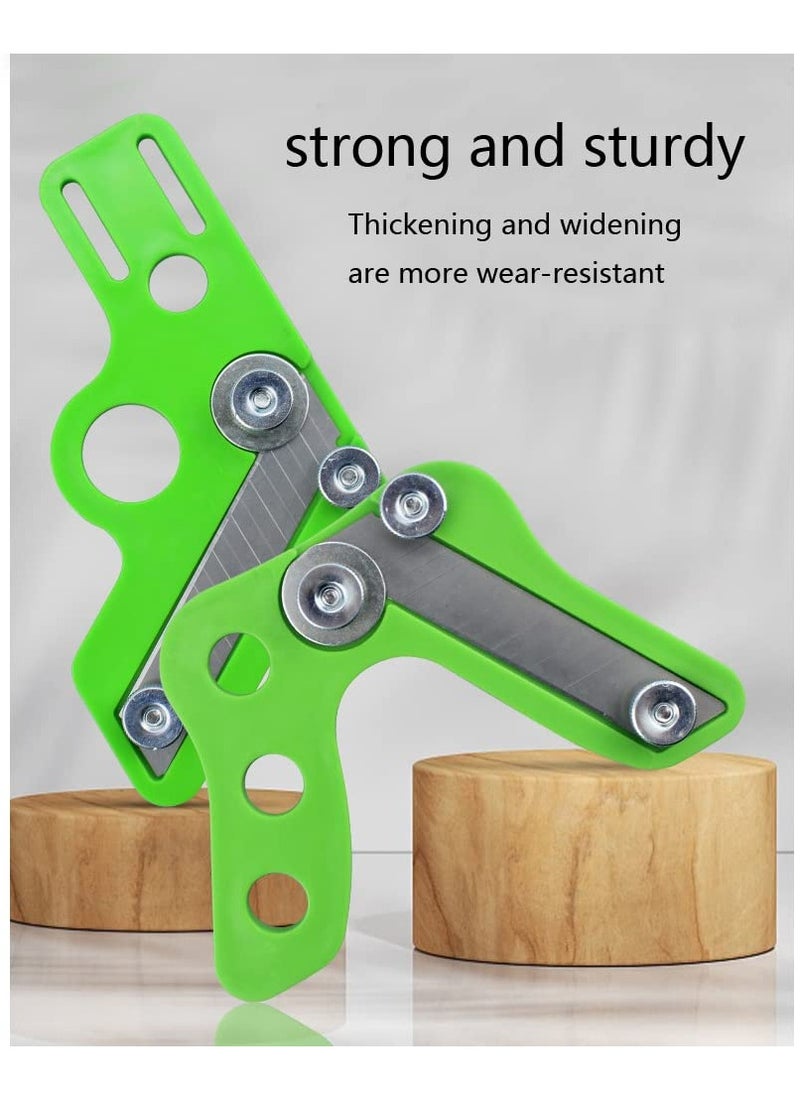 Excefore Edge Trimmer 2 Pieces Edge Trimming Knife Round and Straight Woodworking Veneer Cutter Edge Cutting Tool for Furniture Right Angle Round  - Image 4