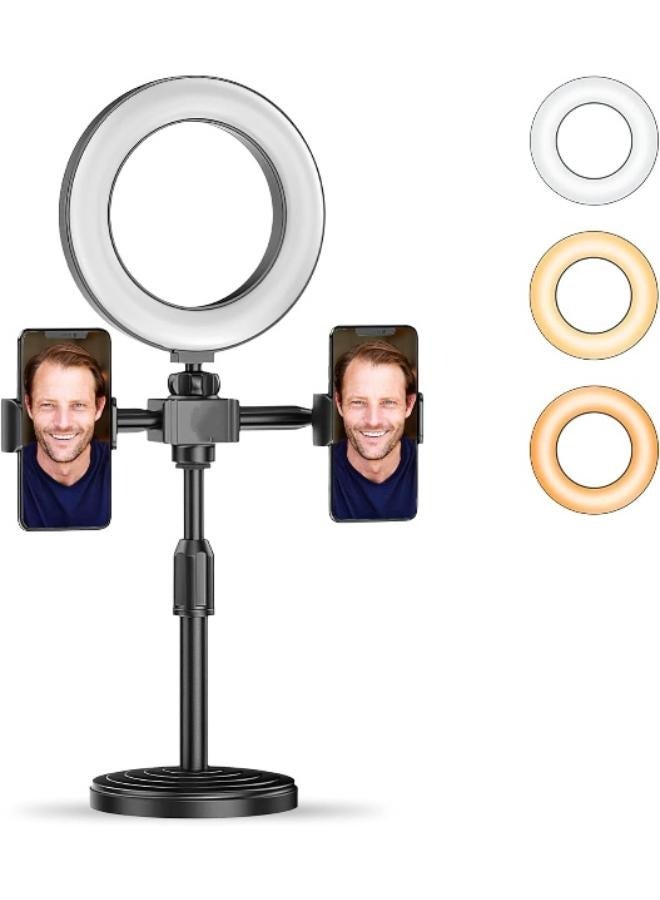EasyLife Selfie Ring Light with Mobile Phone Stand Angle Height Adjustable Mobile Stand Bracket Phone Holder - Image 1