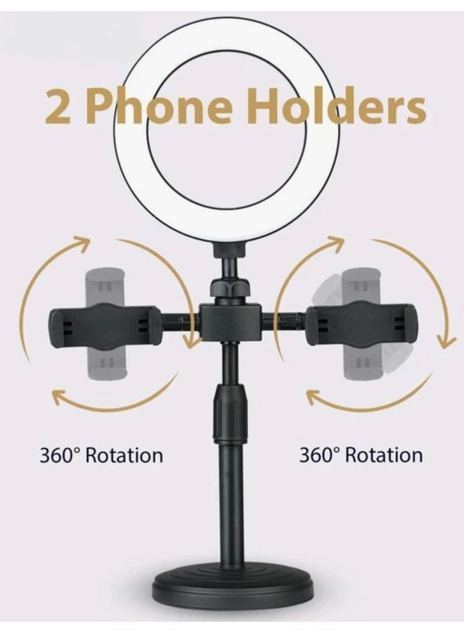 EasyLife Selfie Ring Light with Mobile Phone Stand Angle Height Adjustable Mobile Stand Bracket Phone Holder - Image 5