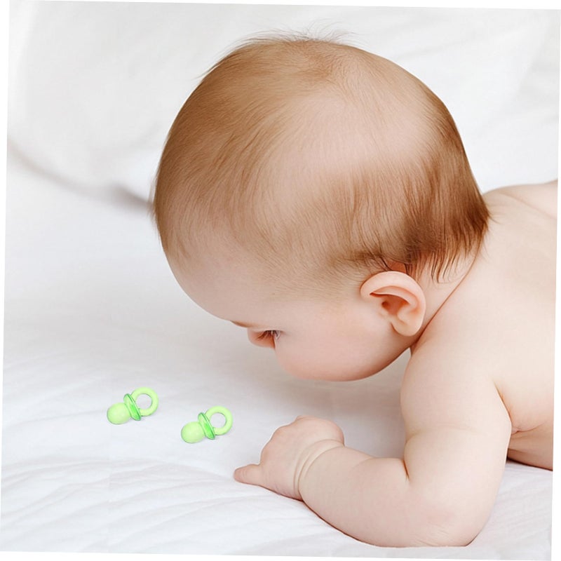 Miniature Pacifiers Baby Shower Favors 100pcs Acrylic DIY Supplies For Boys And Girls - Image 5