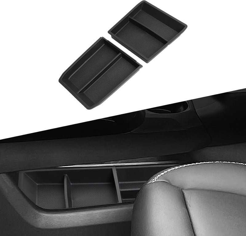 Qlhshop صندوق تنظيمي للجزء السفلي من اللوحة الوسطى، متوافق مع سيارة GMC Terrain Elevation Denali At4 لعامي 2026 و2025، منتجات إكسسوارات داخلية للوحة الوسطى، مصنوع من مادة TPE، باللون الأسود - Image 1
