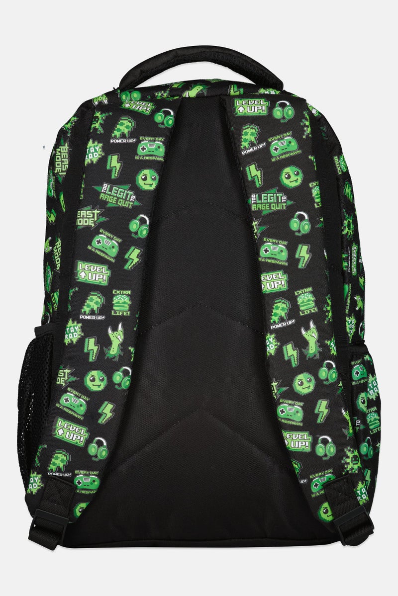 Joe Boxer Kids Boy Graphic Print Backpack, Black - Image 2