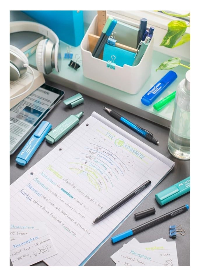 FABER-CASTELL فابر كاستل جريب فاين بن 151630 قلم فايبر معدني طرف 0.4 مم عبوة من 30، متنوع - Image 2