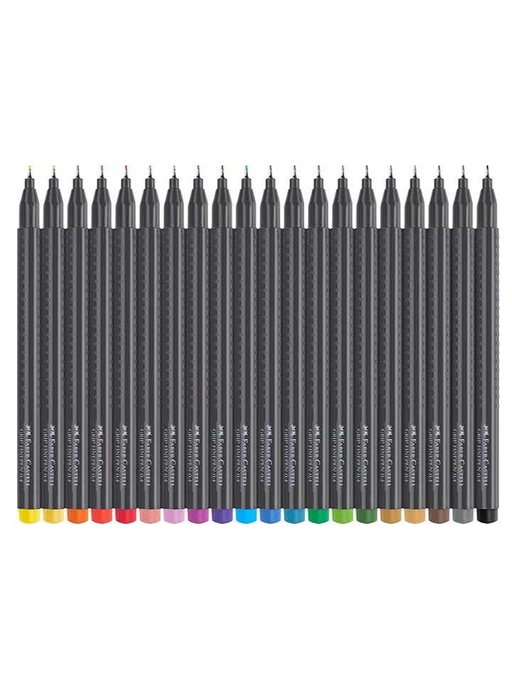 FABER-CASTELL فابر كاستل جريب فاين بن 151630 قلم فايبر معدني طرف 0.4 مم عبوة من 30، متنوع - Image 3