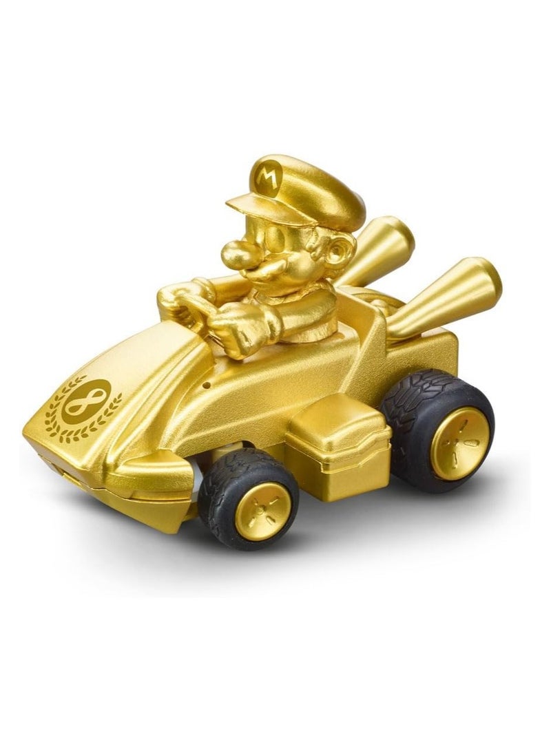 Carrera 2.4 GHz Mario Kart Mini RC - Mario Gold Edition | Remote Control Toy for Kids | Turbo Speed, Precise Steering | Eco-Friendly Paperbox Packaging | Fun Racing Toy - Image 1